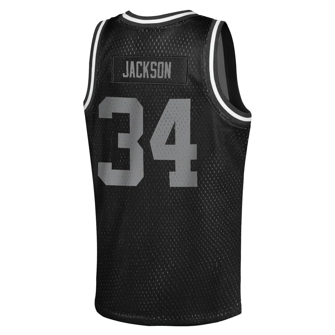Bo Jackson Las Vegas Raiders Youth Retired Player NFL Basketball Fashion Jersey - Black