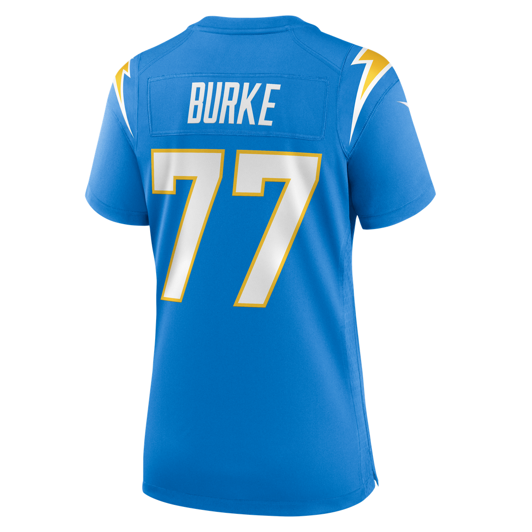 Travis Burke Los Angeles Chargers Women's Team Game Jersey - Powder Blue