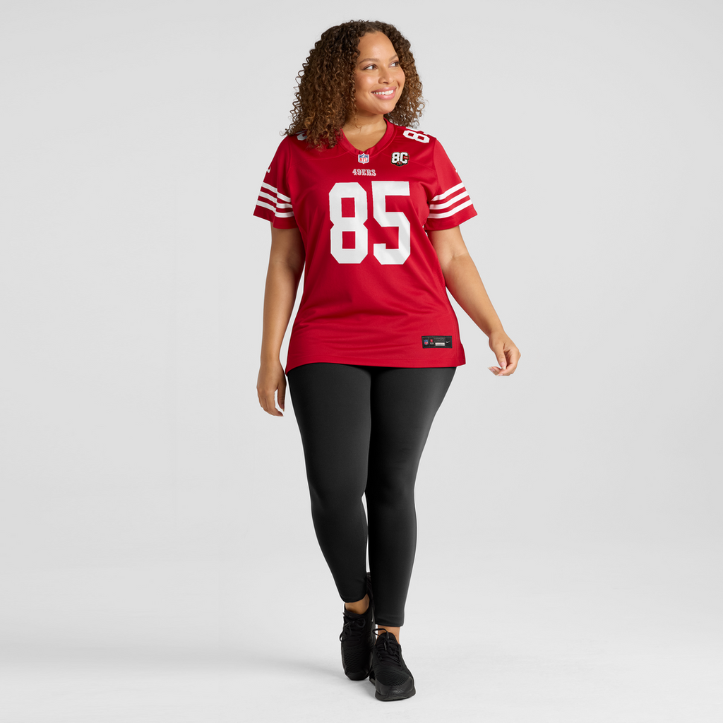 George Kittle San Francisco 49ers Women's 80th Anniversary Game Jersey - Scarlet
