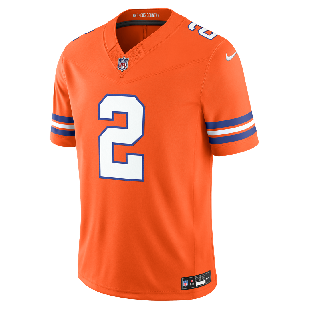 Patrick Surtain II Denver Broncos Alternate Mile High Collection 1977 Throwback Vapor F.U.S.E. Stitched Limited Jersey - Orange