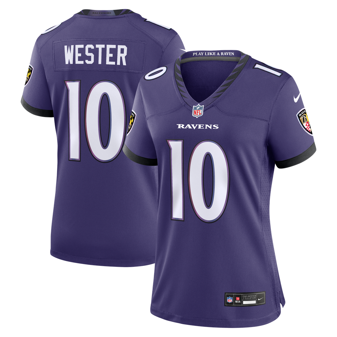 LaJohntay Wester Baltimore Ravens Women's Team Game Jersey - Purple