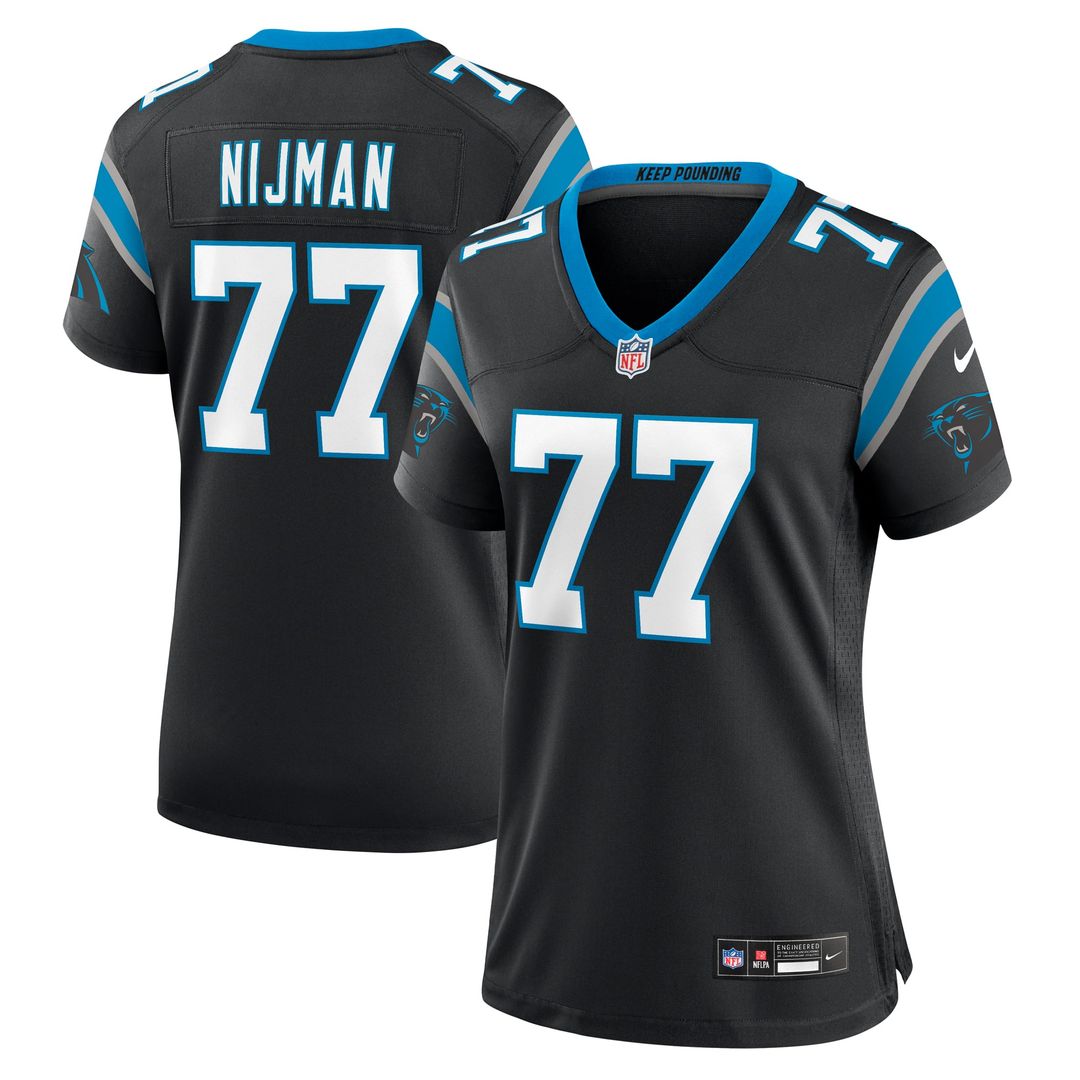 Yosh Nijman Carolina Panthers Women's Game Jersey - Black