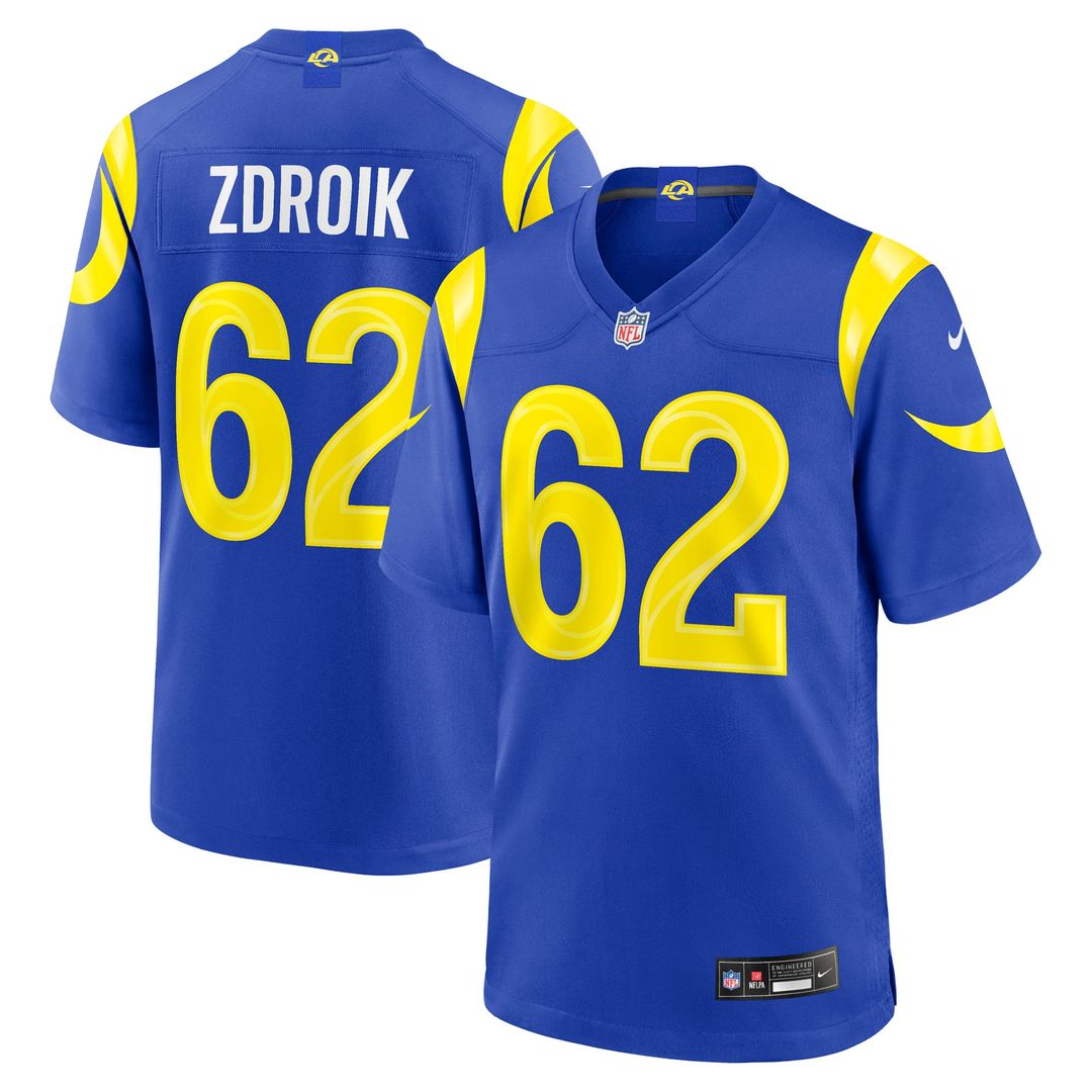 Payton Zdroik Los Angeles Rams Game Jersey - Royal