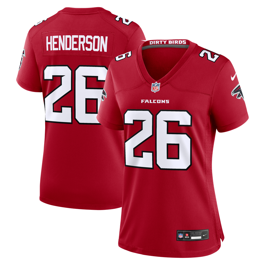 CJ Henderson Atlanta Falcons Women's Team Game Jersey - Red