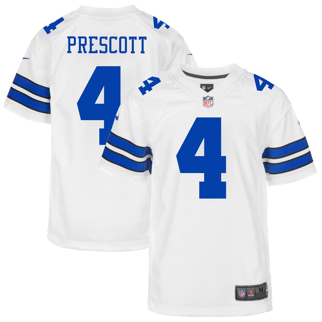 Dak Prescott Dallas Cowboys Youth Game Jersey - White