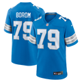 Larry Borom Detroit Lions Team Game Jersey - Blue