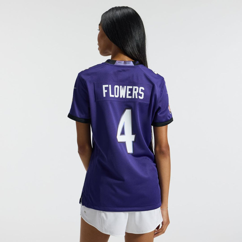 Zay Flowers Baltimore Ravens Women's Team Game Jersey - Purple