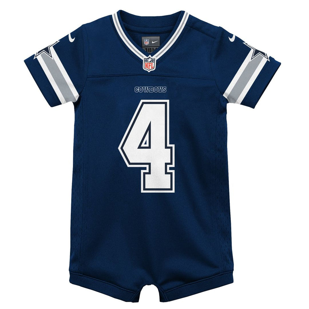 Dak Prescott Dallas Cowboys Infant Game Jersey Romper - Navy