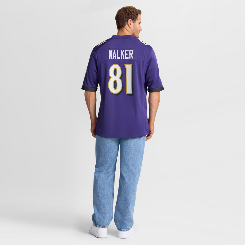 Devontez Walker Baltimore Ravens Team Game Jersey - Purple
