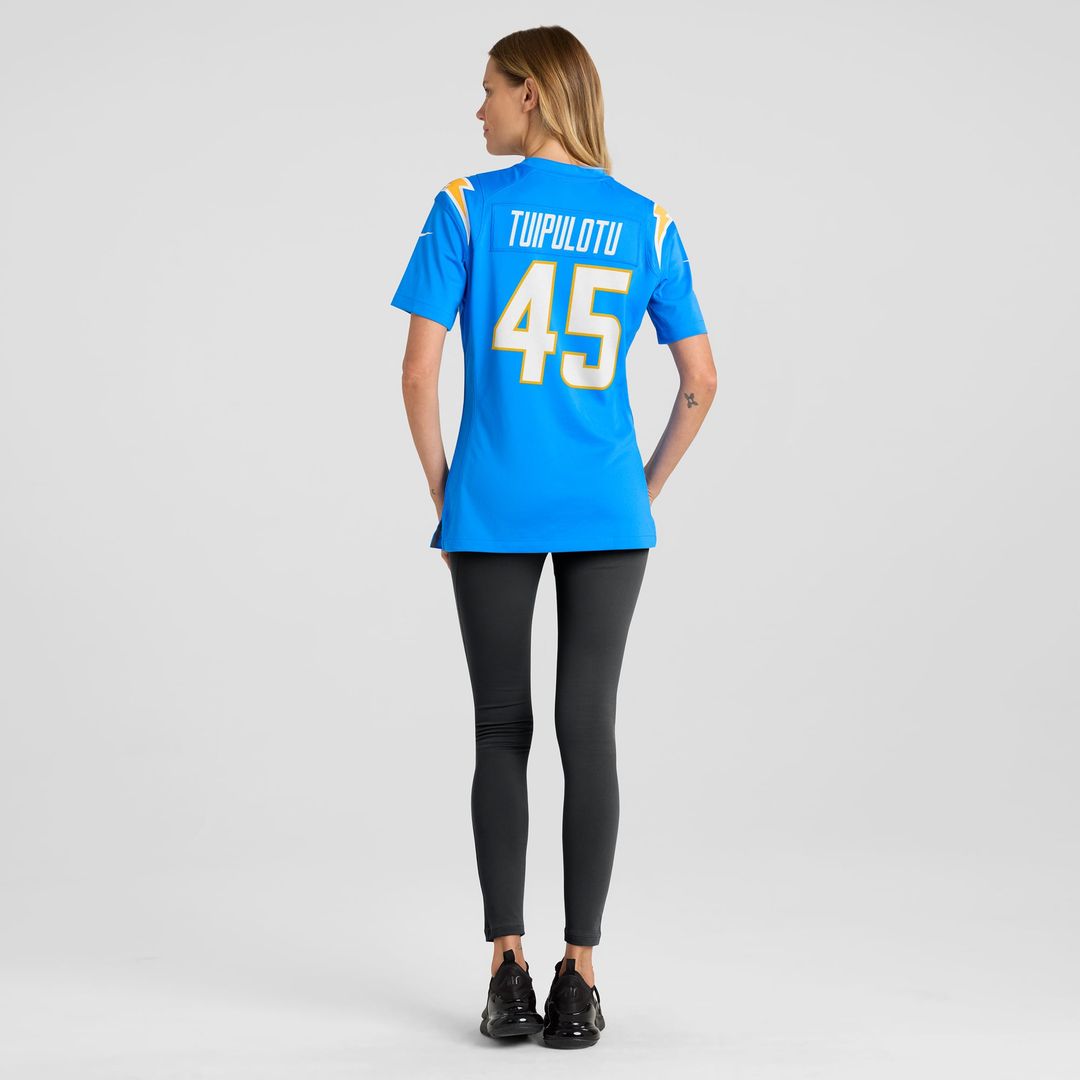 Tuli Tuipulotu Los Angeles Chargers Women's Team Game Jersey - Powder Blue