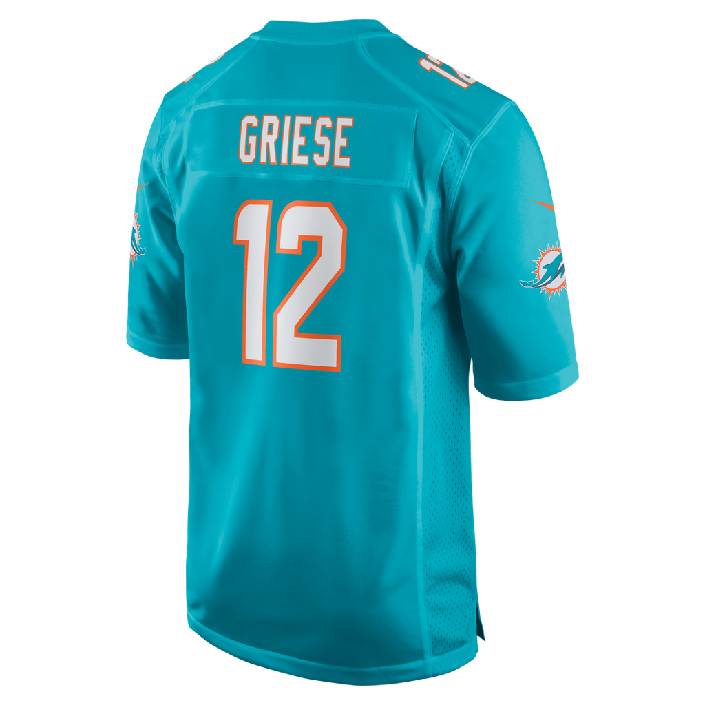 Bob Griese Miami Dolphins Game Retired Player Jersey - Aqua