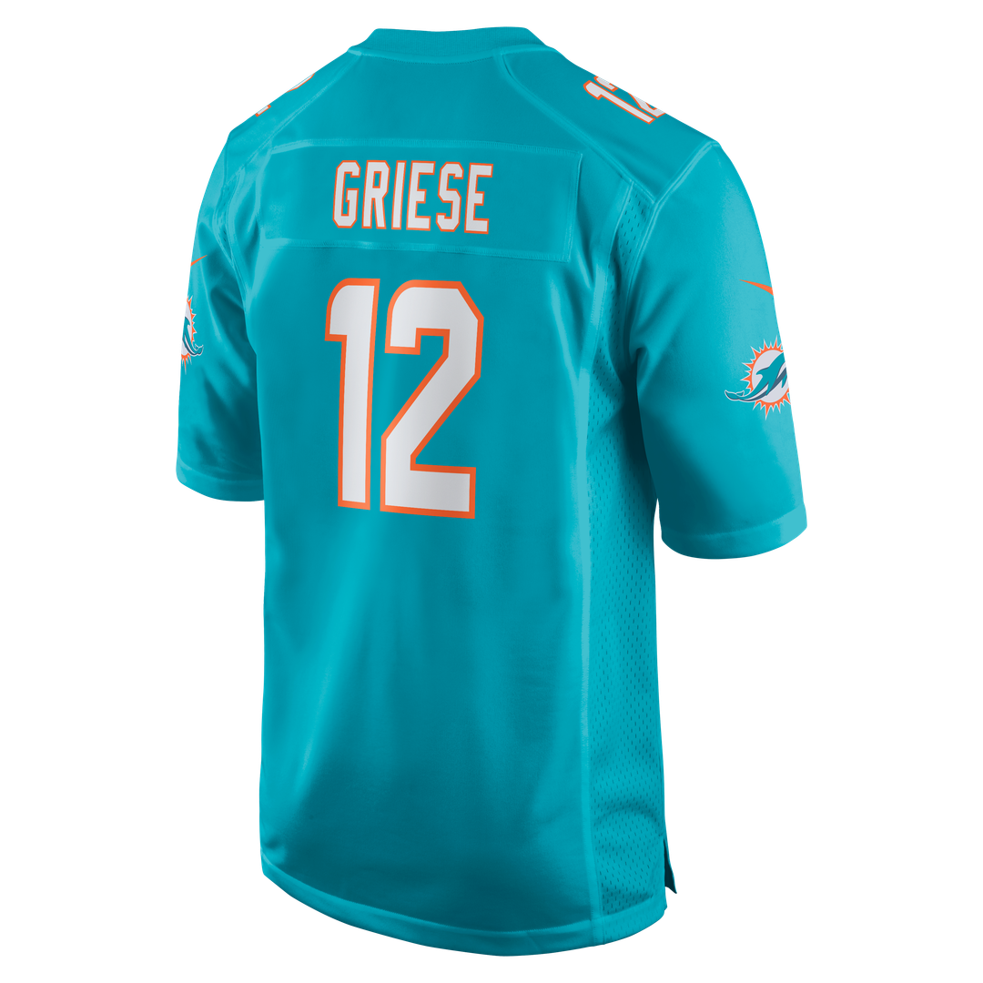 Bob Griese Miami Dolphins Game Retired Player Jersey - Aqua