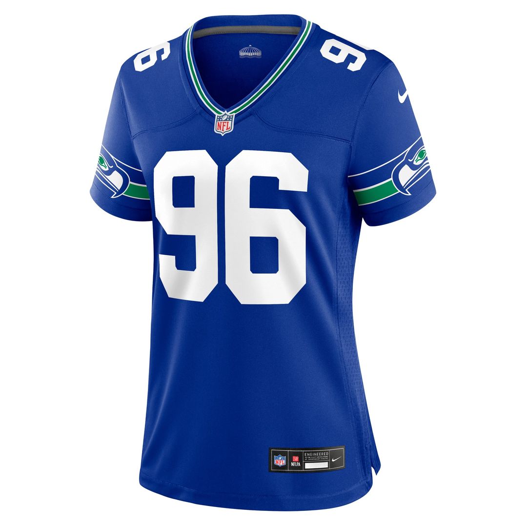 Cortez Kennedy Seattle Seahawks Women's Throwback Player Game Jersey - Royal