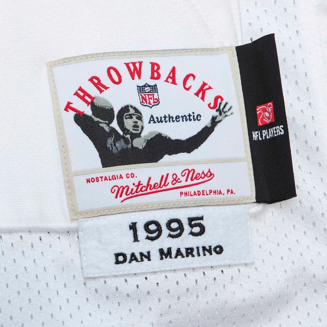 Dan Marino Miami Dolphins 1995 Authentic Throwback Retired Player Pocket Jersey - White