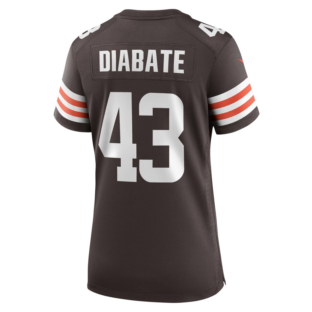 Mohamoud Diabate Cleveland Browns Women's Team Game Jersey - Brown