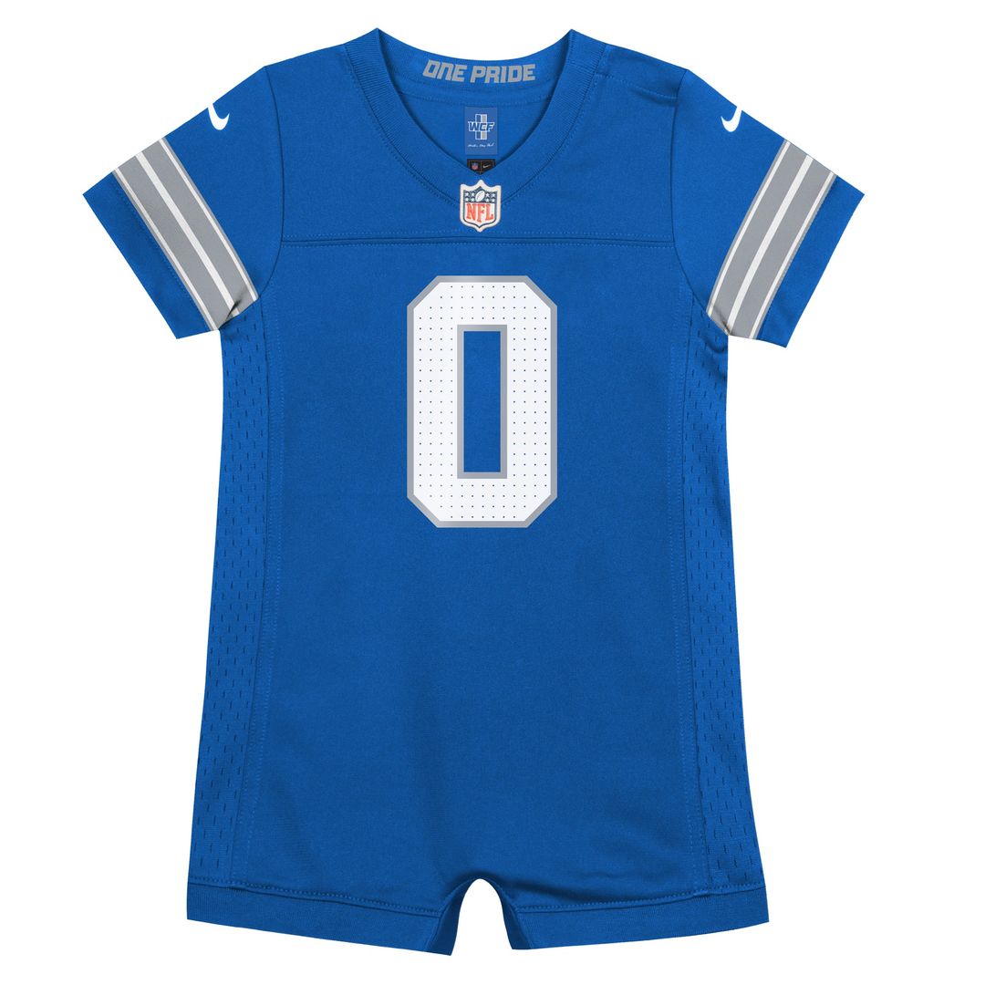 Jahmyr Gibbs Detroit Lions Newborn Romper Game Jersey - Blue