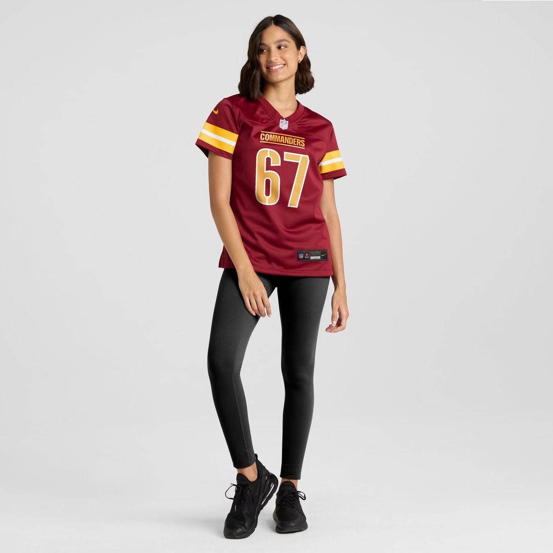 Nick Allegretti Washington Commanders Women's Game Jersey - Burgundy