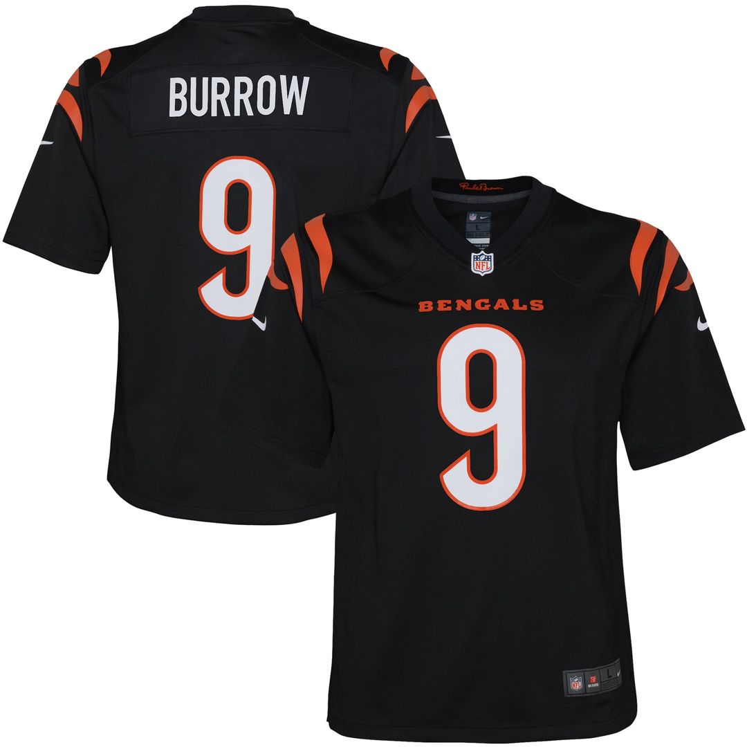 Joe Burrow Cincinnati Bengals Youth Game Jersey - Black