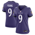 Zion Young Baltimore Ravens Women's Team Game Jersey - Purple
