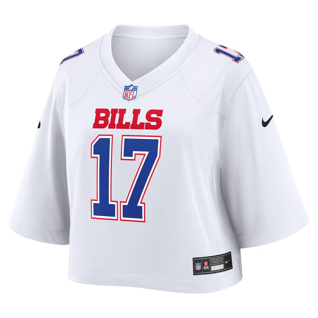 Josh Allen Buffalo Bills Women's Cropped Fashion Game Jersey - White