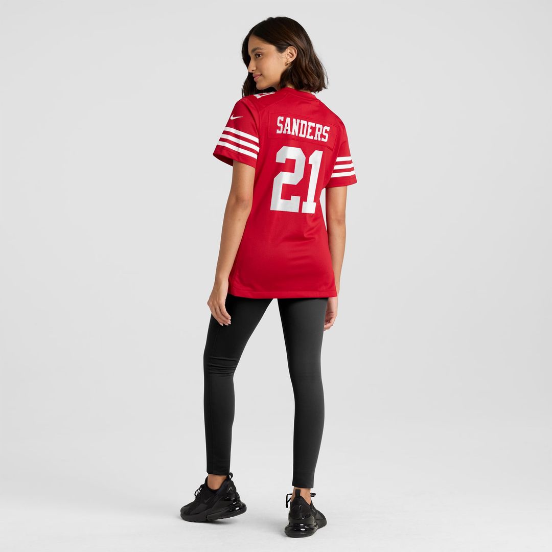 Deion Sanders San Francisco 49ers Women's Retired Player Game Jersey - Scarlet