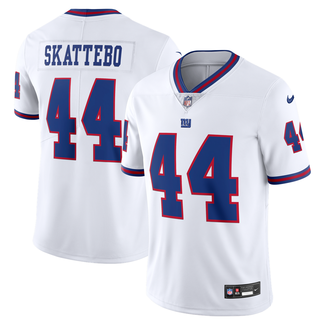 Cam Skattebo New York Giants Vintage White Vapor Untouchable Stitched Limited Jersey - White