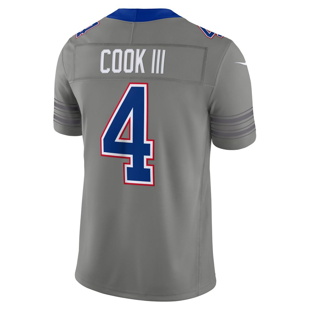 James Cook III Buffalo Bills Nickel City Vapor F.U.S.E. Stitched Limited Jersey - Gray