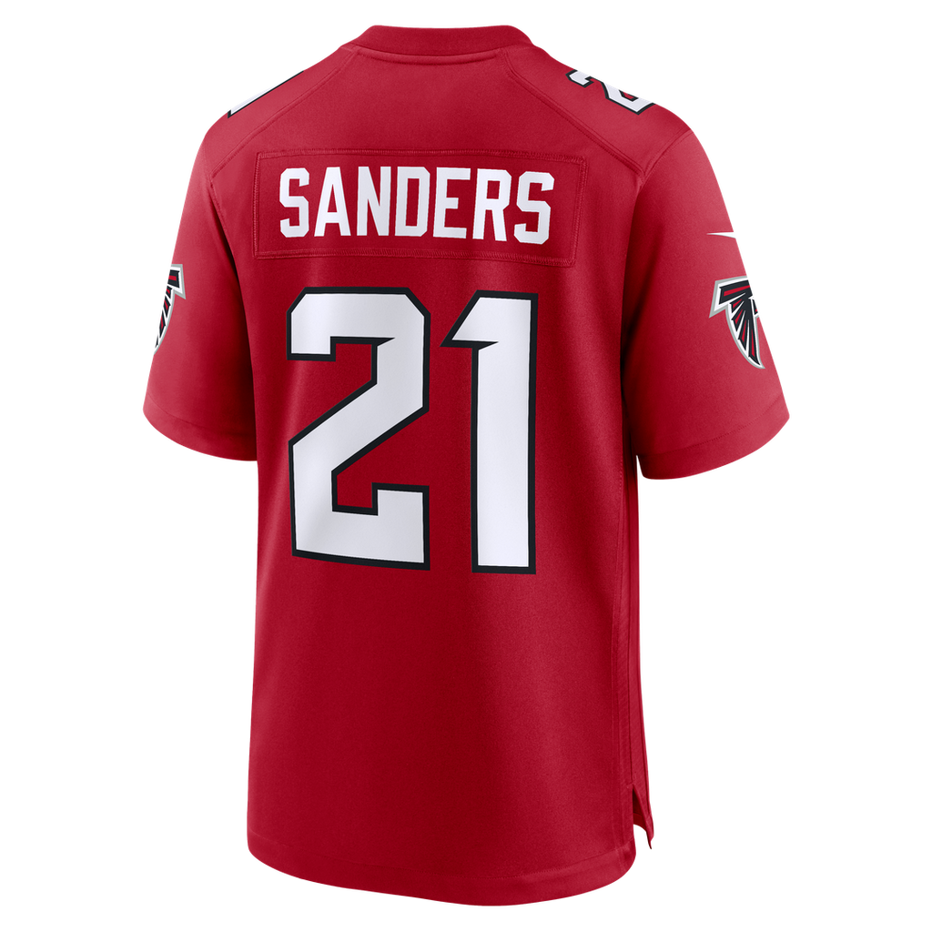 Deion Sanders Atlanta Falcons Retired Player Game Jersey - Red