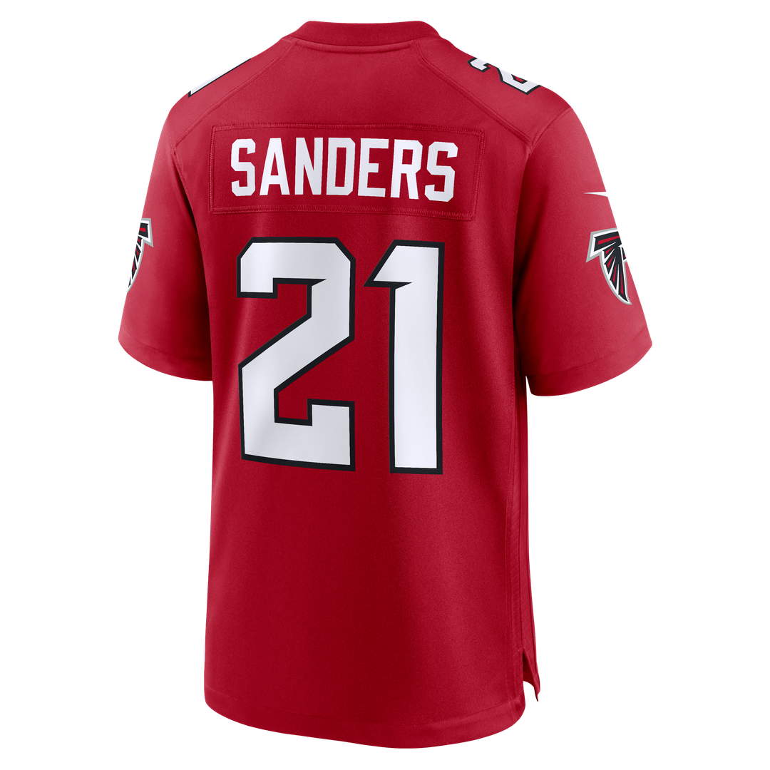 Deion Sanders Atlanta Falcons Retired Player Game Jersey - Red
