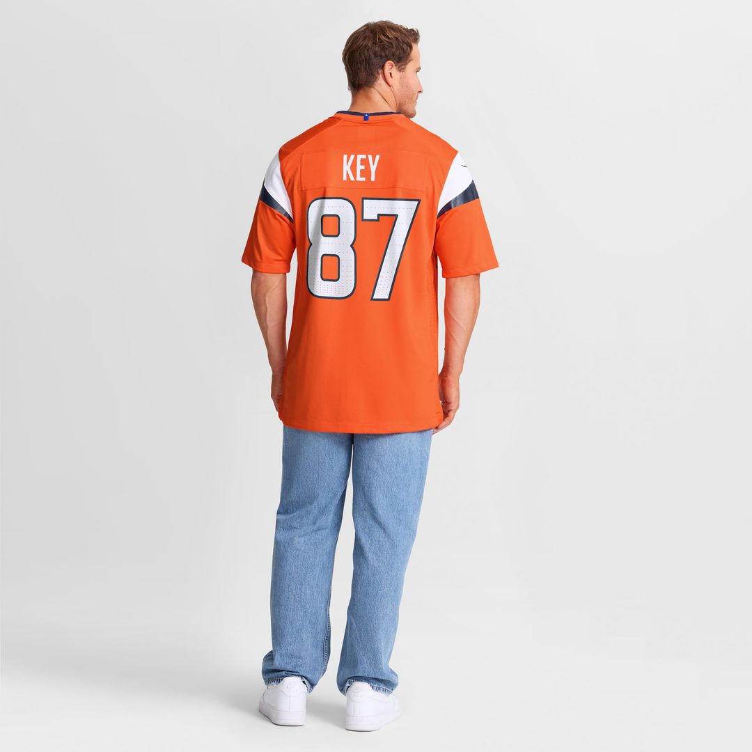 Dane Key Denver Broncos Team Game Jersey - Orange