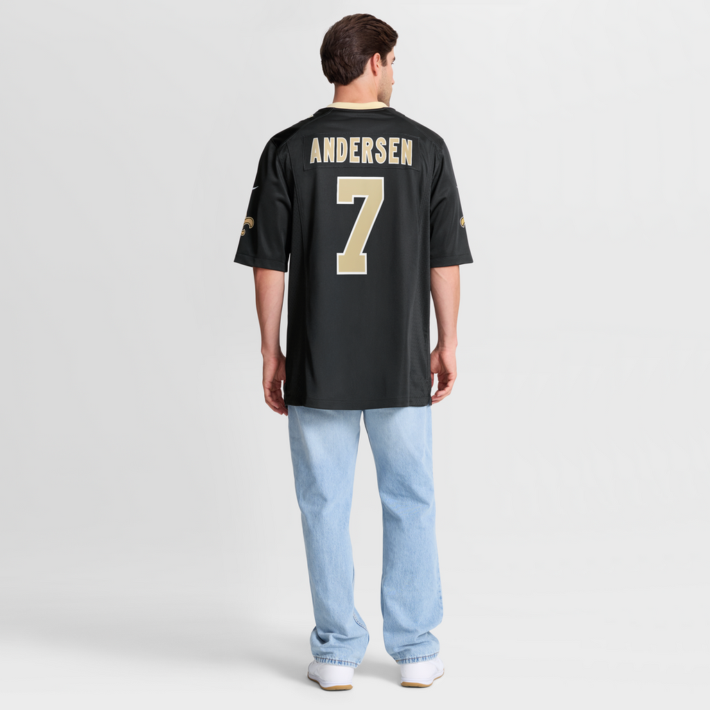 Morten Andersen New Orleans Saints Game Retired Player Jersey - Black