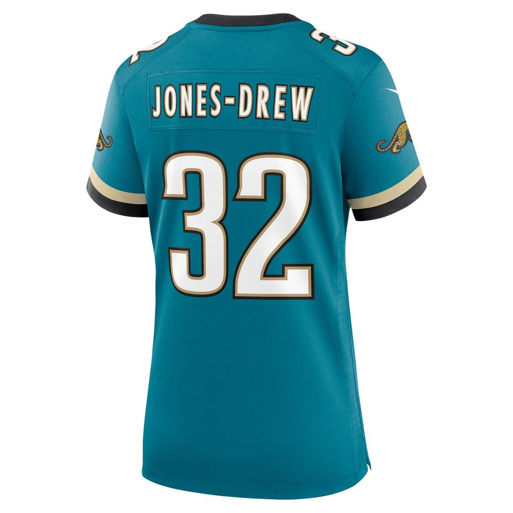 Maurice Jones - Drew Jacksonville Jaguars Women's Prowler Throwback Retired Player Game Jersey - Teal