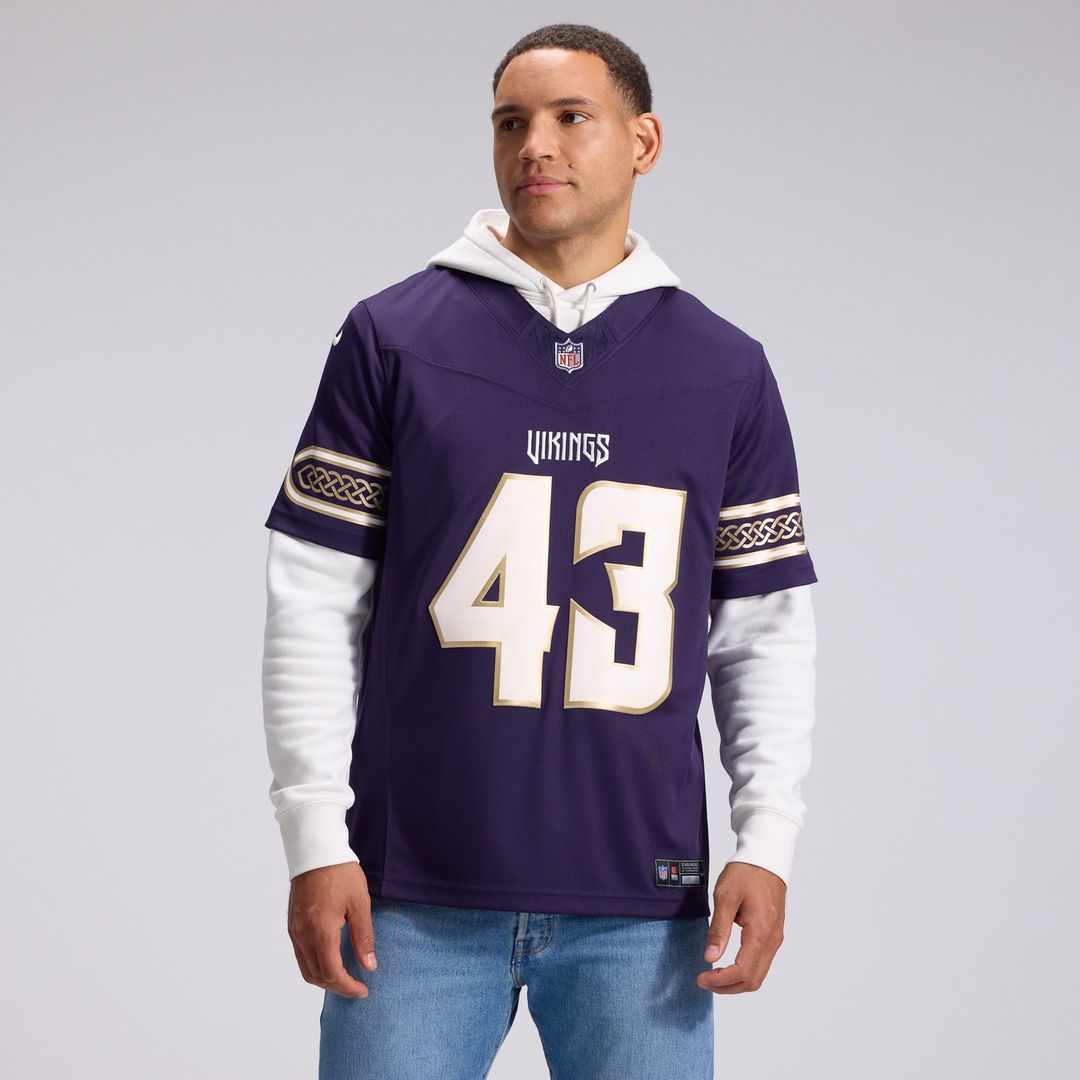Andrew Van Ginkel Minnesota Vikings 2026 Rivalries Collection Stitched Limited Jersey - Purple