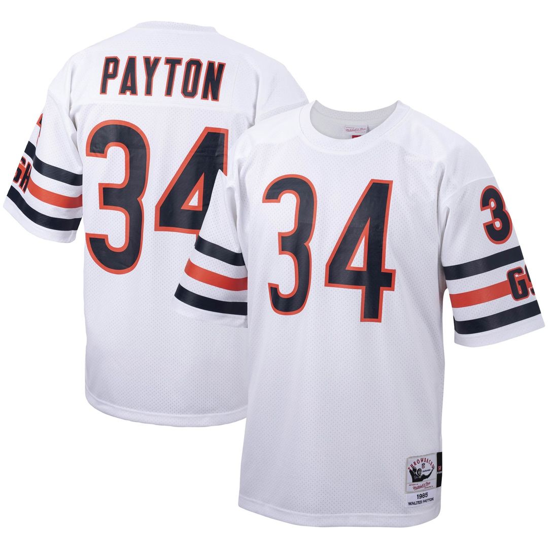 Walter Payton Chicago Bears 1985 Authentic Throwback Retired Player Jersey - White