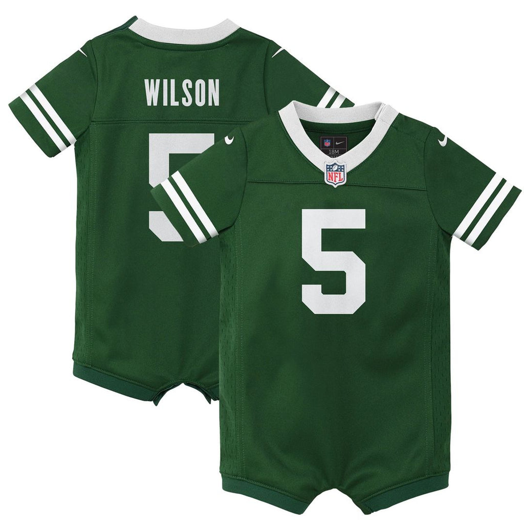 Garrett Wilson New York Jets Newborn Romper Game Jersey - Green