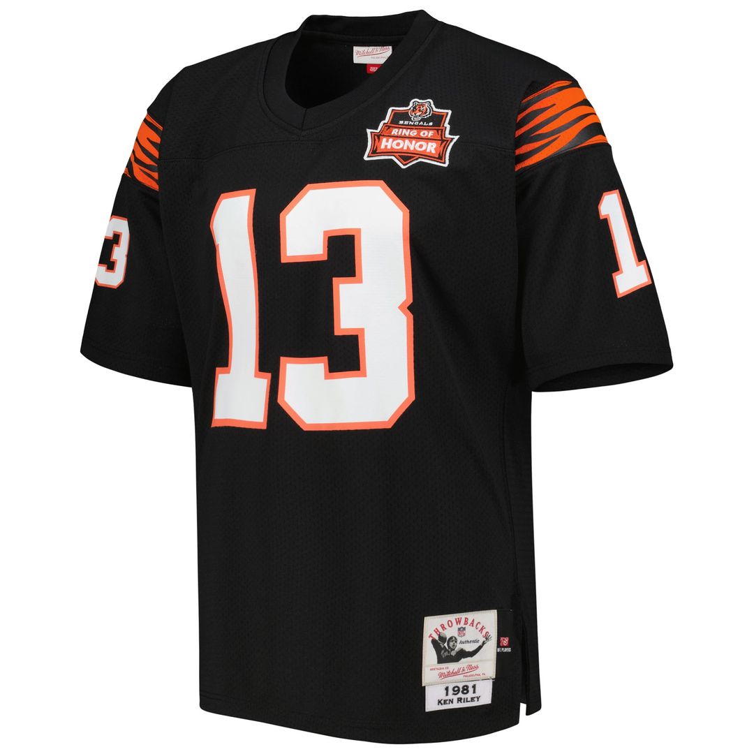 Ken Riley Cincinnati Bengals 1981 Authentic Throwback Retired Player Jersey - Black