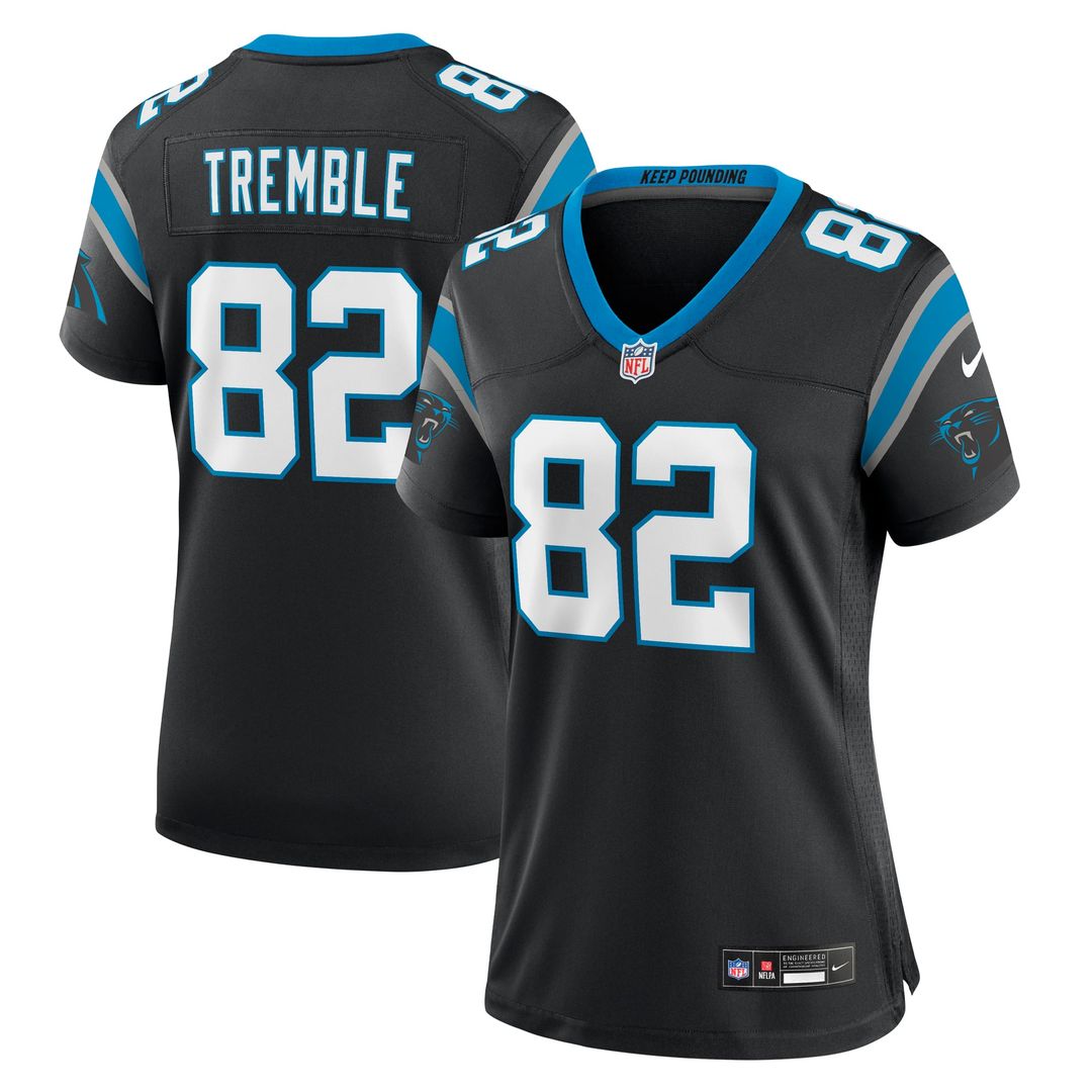 Tommy Tremble Carolina Panthers Women's Team Game Jersey - Black
