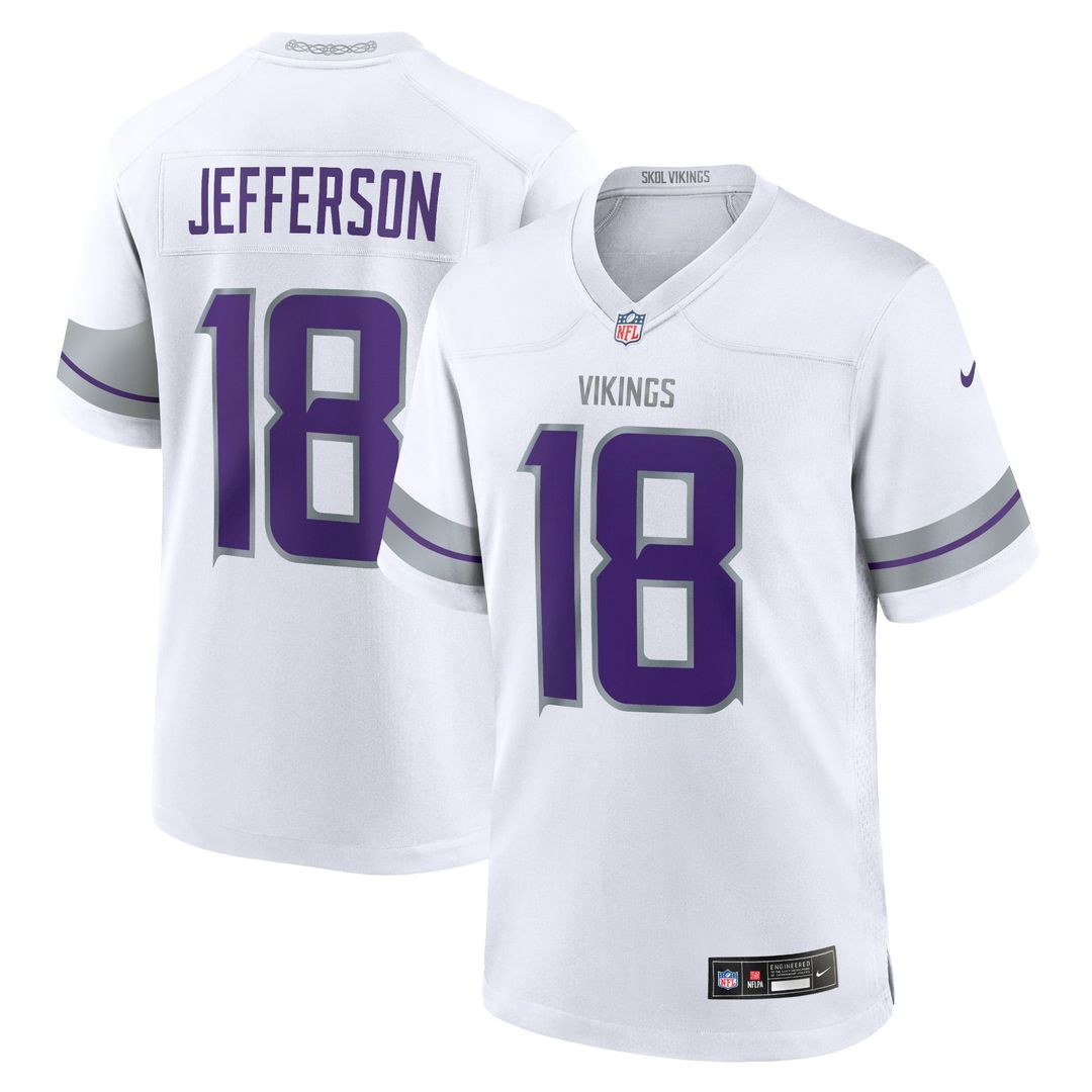 Justin Jefferson Minnesota Vikings Youth Game Jersey - Purple