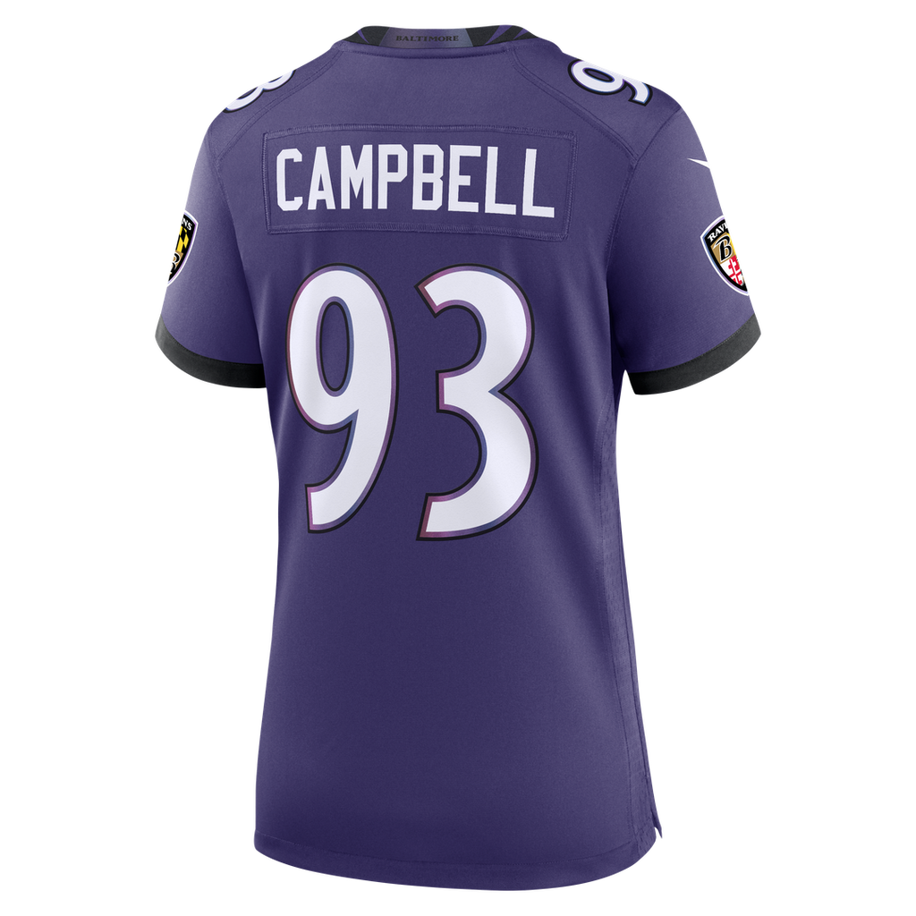 Calais Campbell Baltimore Ravens Women's Team Game Jersey - Purple