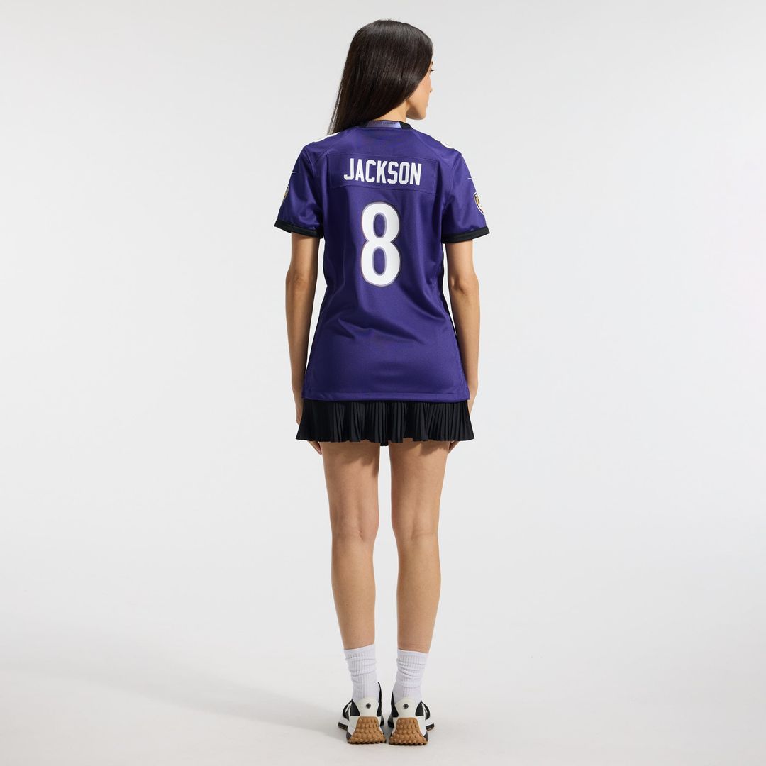 Lamar Jackson Baltimore Ravens Women's Team Game Jersey - Purple