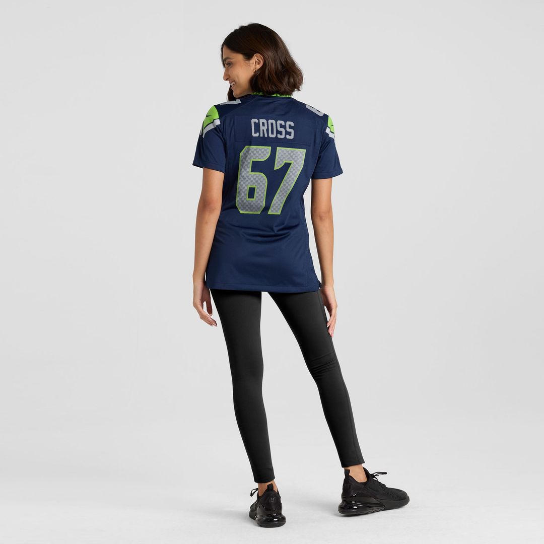 Charles Cross Seattle Seahawks Women's Team Game Jersey - College Navy