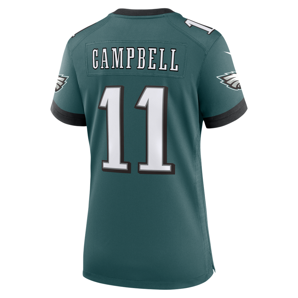 Jihaad Campbell Philadelphia Eagles Women's Team Game Jersey - Midnight Green