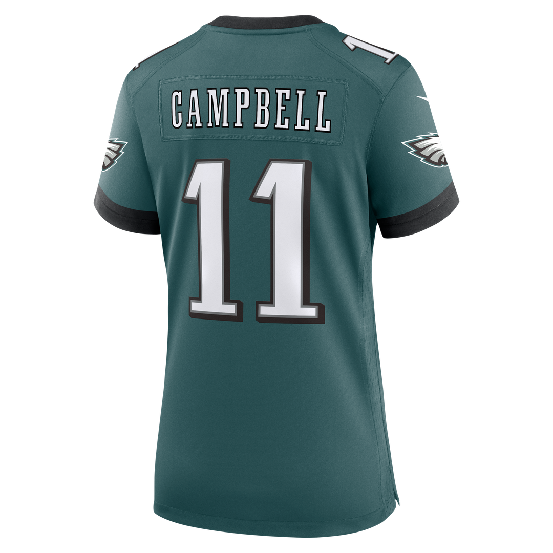 Jihaad Campbell Philadelphia Eagles Women's Team Game Jersey - Midnight Green