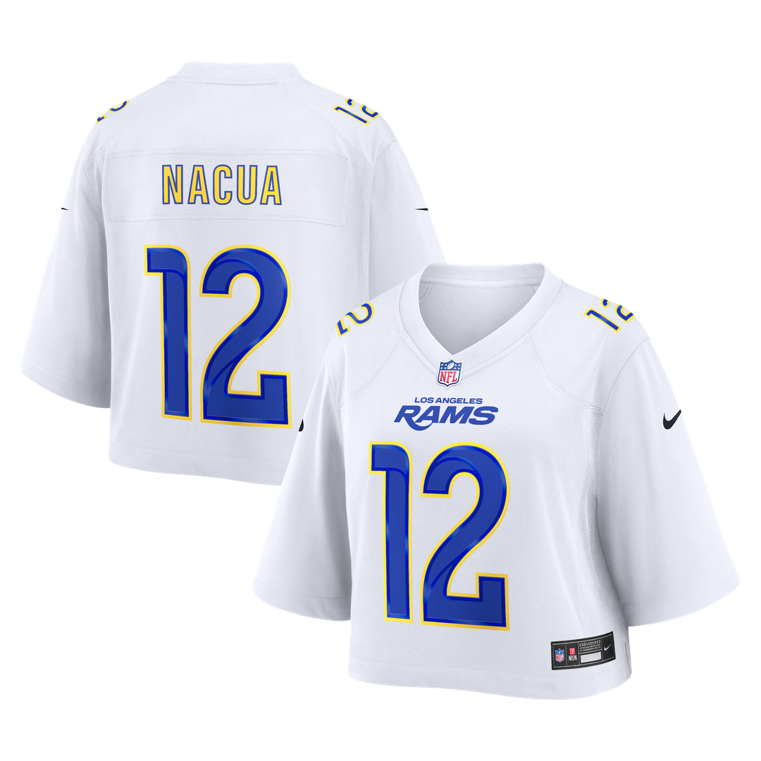Puka Nacua Los Angeles Rams Women's Cropped Fashion Game Jersey - White