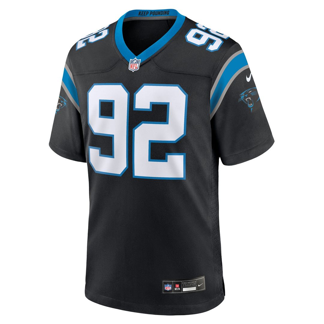 Cam Jackson Carolina Panthers Team Game Jersey - Black