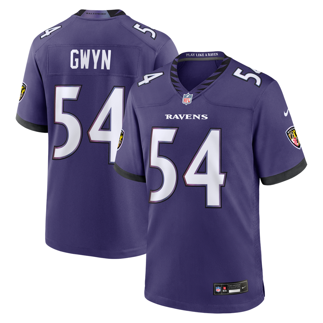 Jovaughn Gwyn Baltimore Ravens Team Game Jersey - Purple