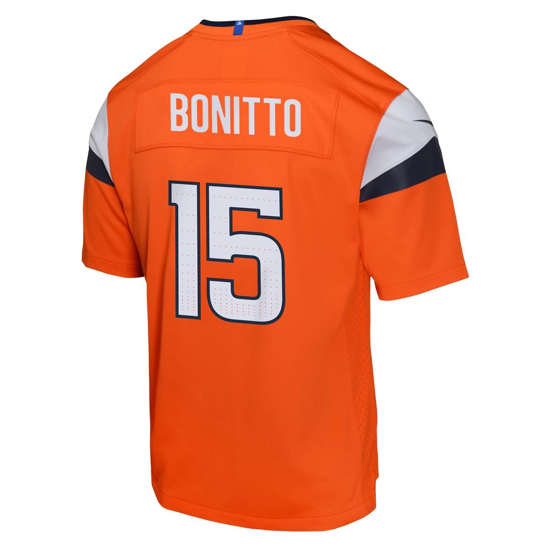 Nik Bonitto Denver Broncos Youth Alternate Game Jersey - Orange