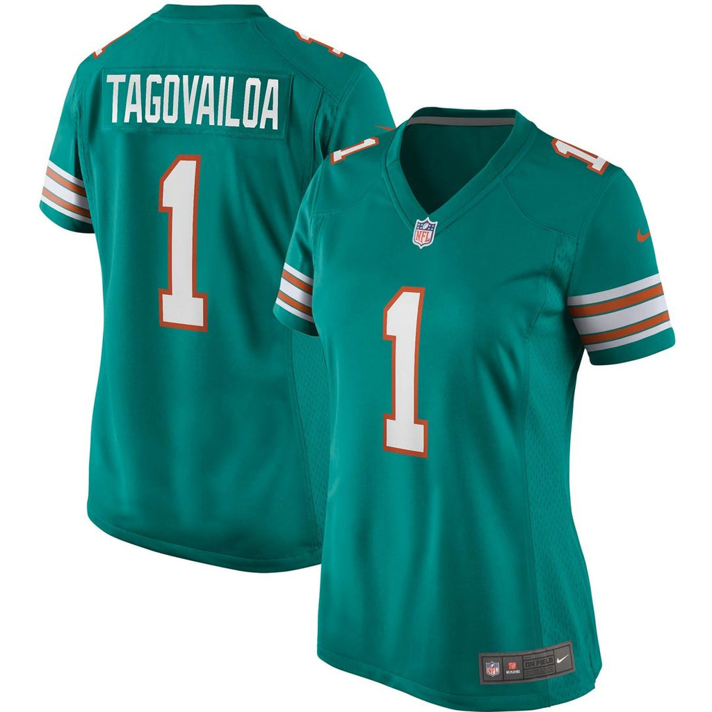 Tua Tagovailoa Miami Dolphins Women's Alternate Game Jersey - Aqua