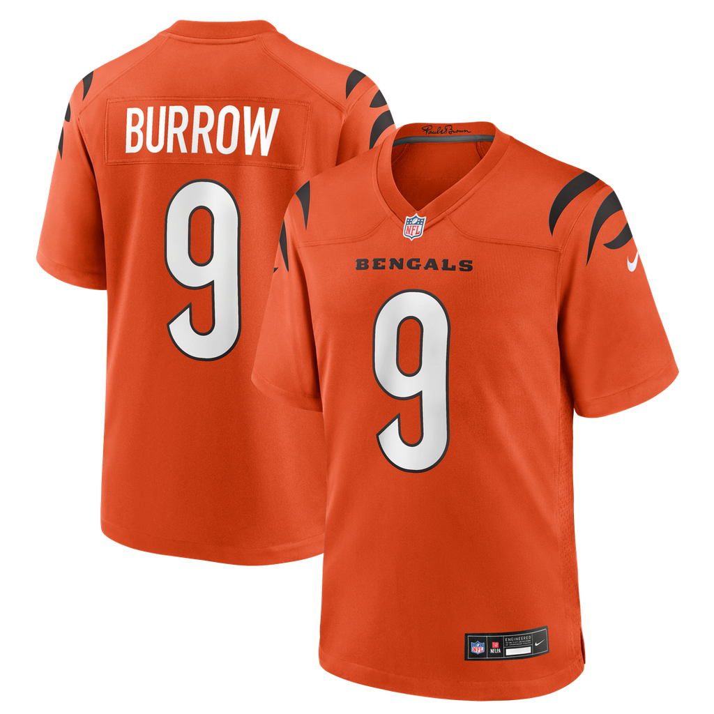 Joe Burrow Cincinnati Bengals Alternate Game Jersey - Orange