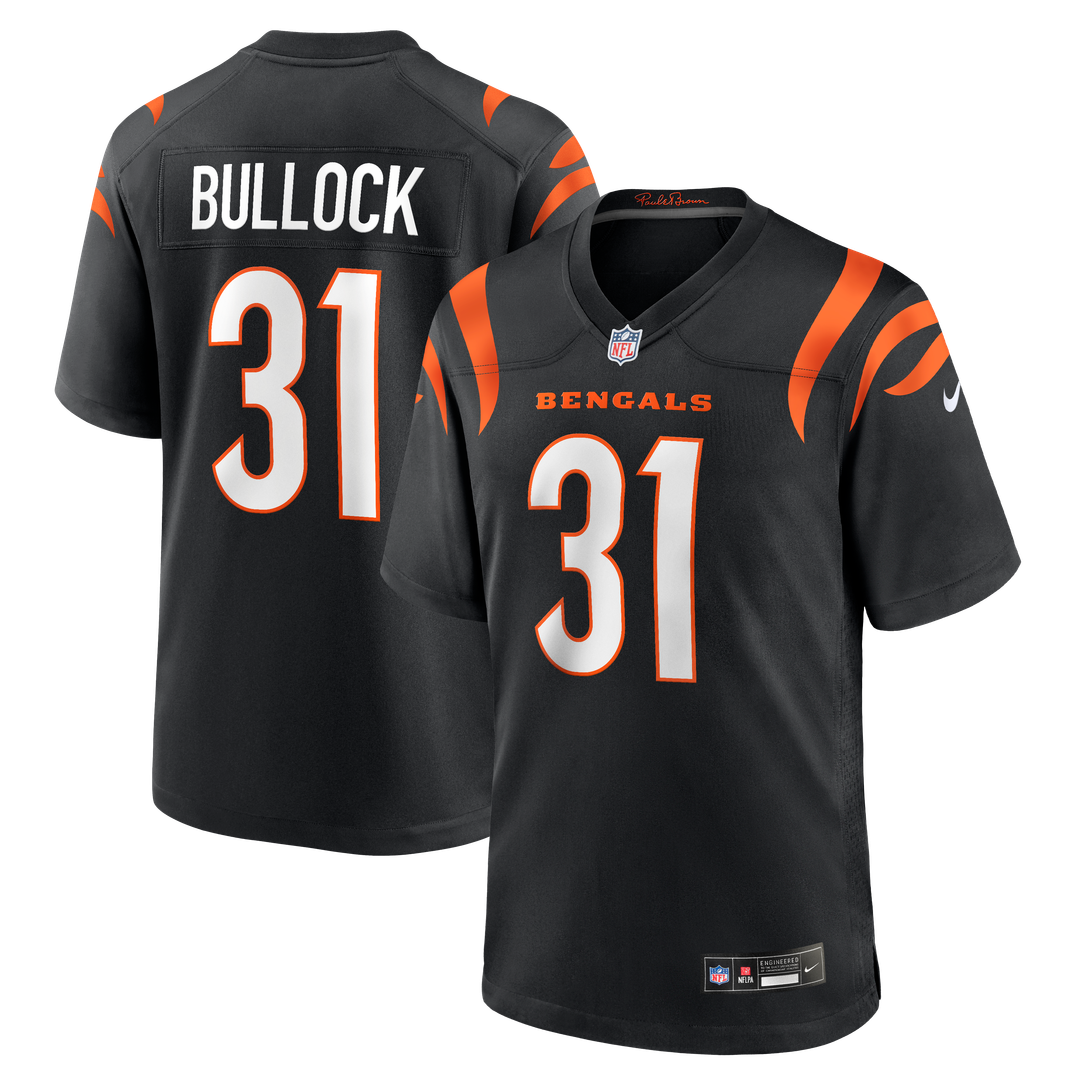 Kentrel Bullock Cincinnati Bengals Team Game Jersey - Black